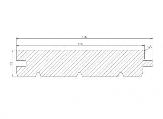 Deska podłogowa świerkowa klasa A/B/C  165x32/5,4 (961,20)